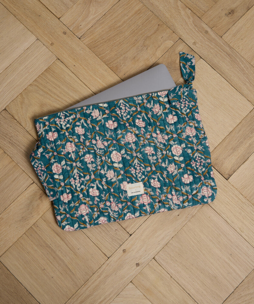 Pochette ordinateur 15' - Albertine blue