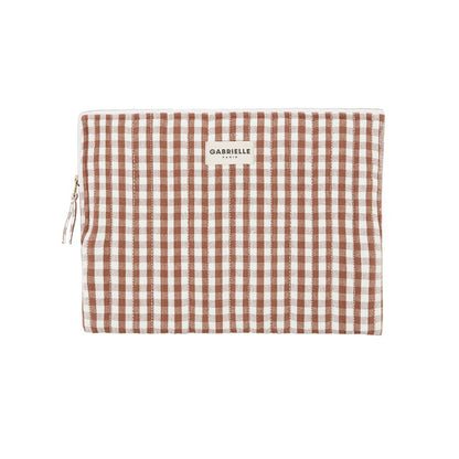 Pochette ordinateur Vichy Moka Gabrielle