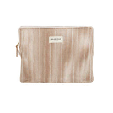 Pochette ordinateur rayures argile Gabrielle 