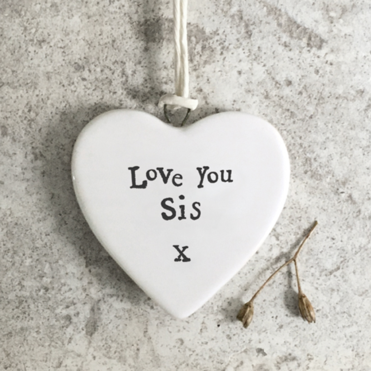 Coeur à suspendre - Love you sis'