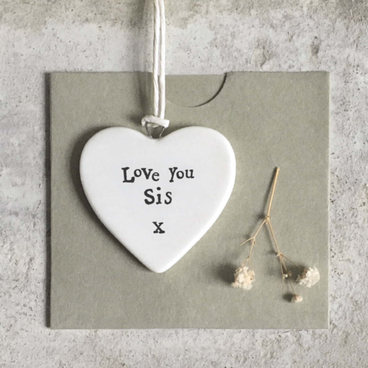 Coeur à suspendre - Love you sis'