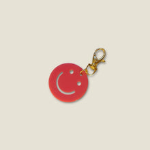 Porte-clé smiley - Rose bonbon