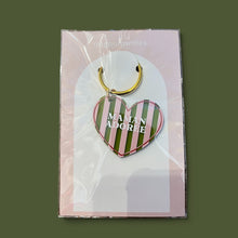 Porte clé rayée maman adorée 