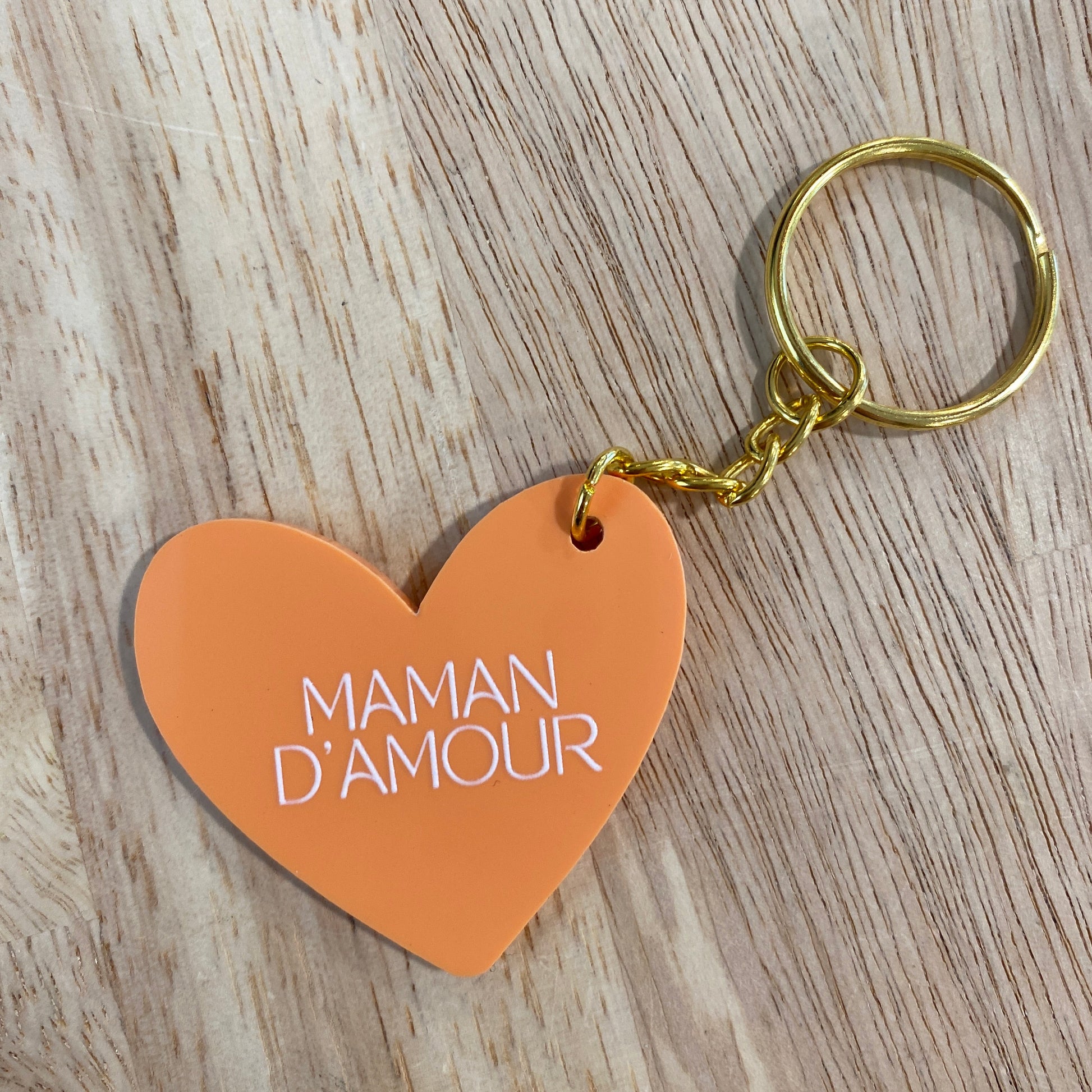 Porte clés coeur Maman d'amour