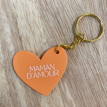 Porte clés coeur Maman d'amour