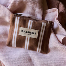 Porte monnaie rayures noisette Gabrielle