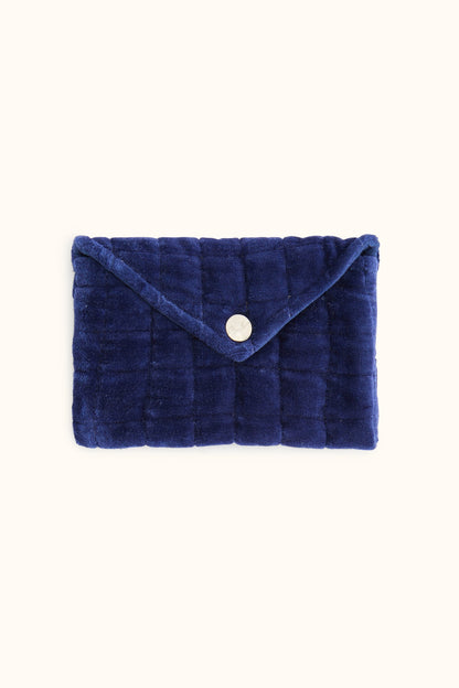 Enveloppe Ravi - Velours lisse Indigo