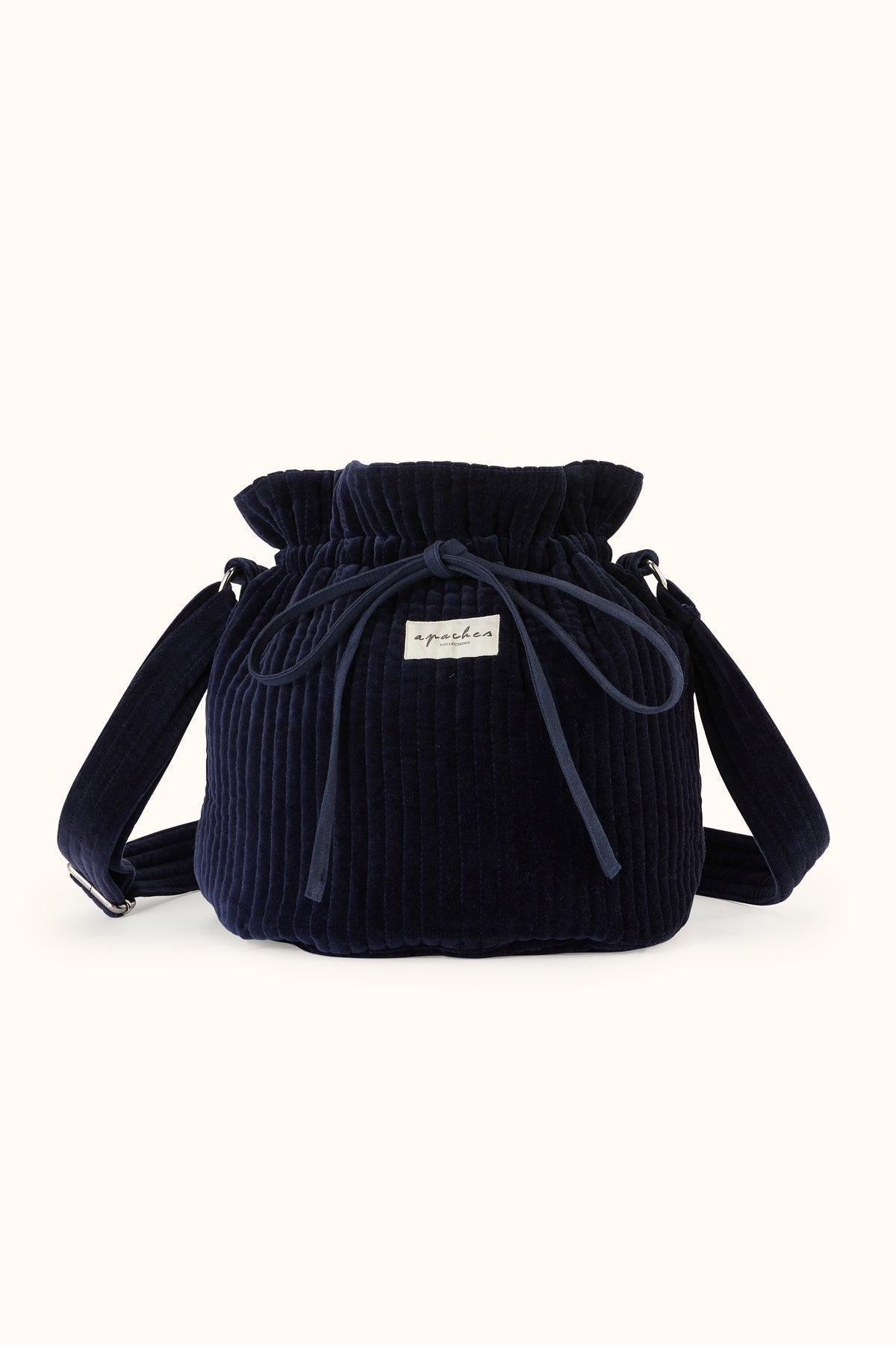 Sac seau Salila - Velours Côtelé Indigo