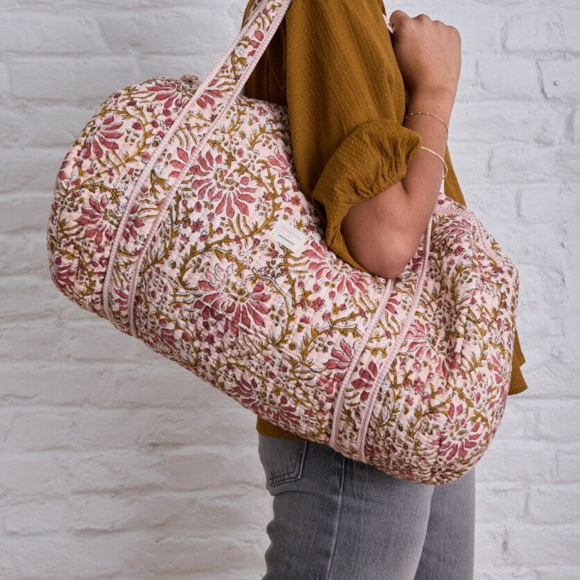 sac week-end Palmyre rose poudré