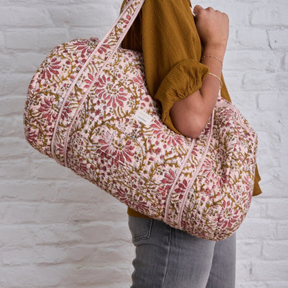 sac week-end Palmyre rose poudré