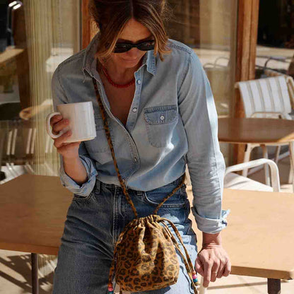 Sac Billie Leopard Caramel