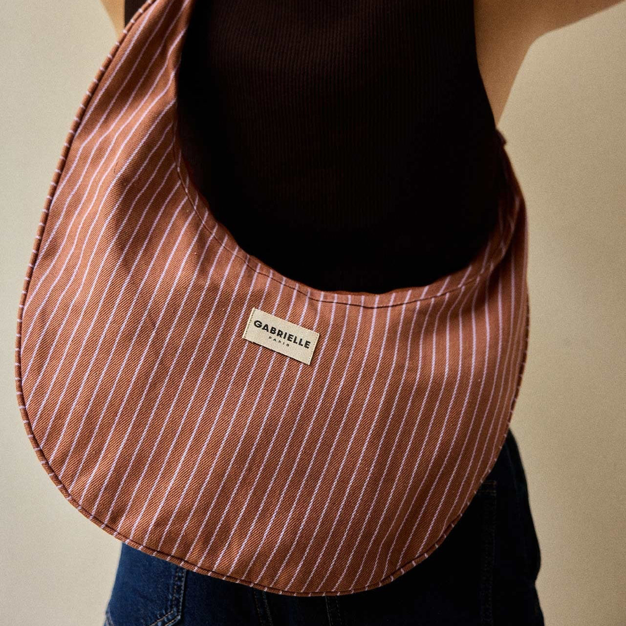 Sac new B rayures lilas Gabrielle