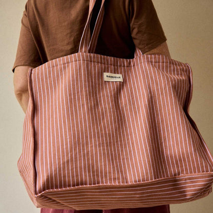 Sac week end Rayures lilas Gabrielle