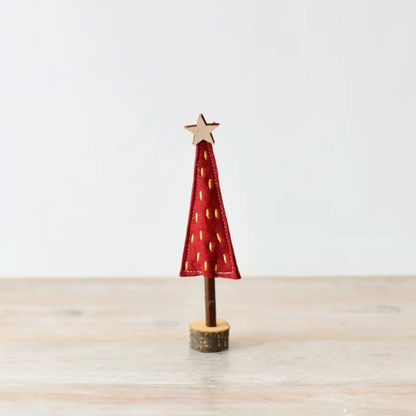 Petit sapin en feutrine - Rouge