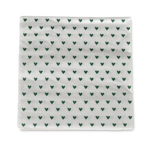 20 serviettes en papier - coeurs Vert