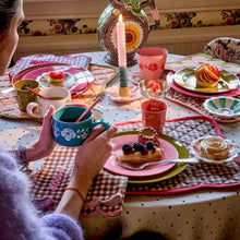 Set de table en coton - Vichy framboise douce rice