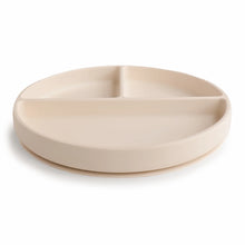 Assiette à compartiments ventouse Mushie en silicone – dès 6 mois