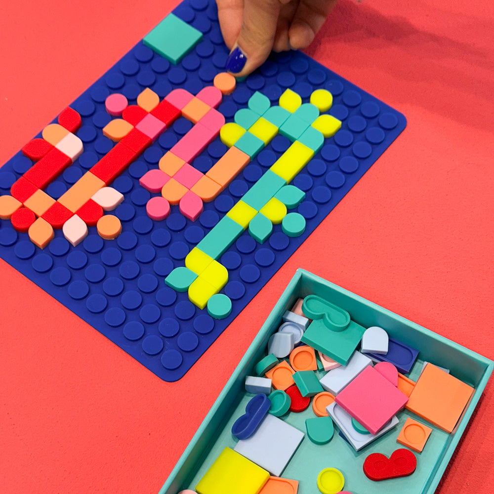 Silipop Bleu – jeu de mosaïques à clipser – SuperPetit