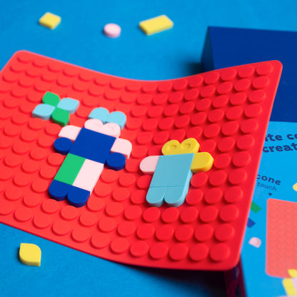 Silipop Rouge – jeu de mosaïques à clipser – SuperPetit