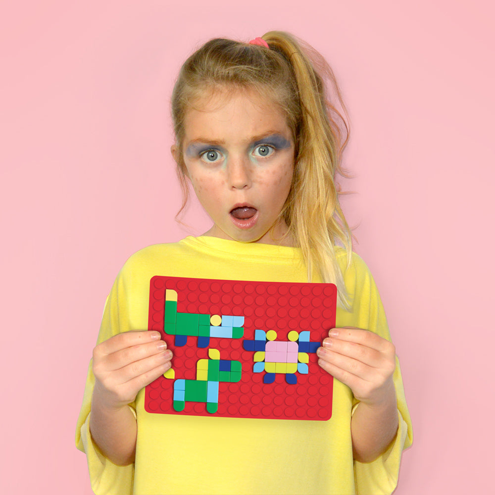 Silipop Rouge – jeu de mosaïques à clipser – SuperPetit