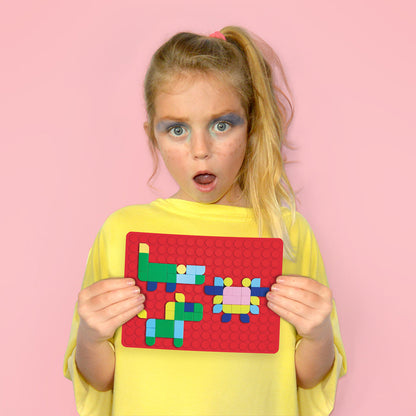 Silipop Rouge – jeu de mosaïques à clipser – SuperPetit