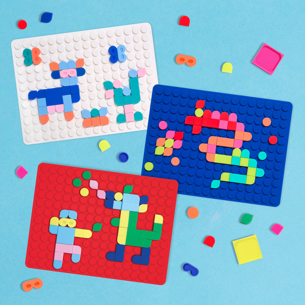 Silipop Rouge – jeu de mosaïques à clipser – SuperPetit