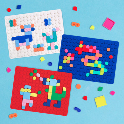 Silipop Rouge – jeu de mosaïques à clipser – SuperPetit