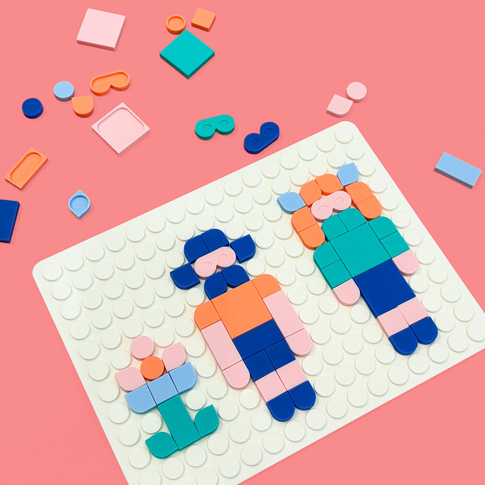 Silipop Blanc – jeu de mosaïques à clipser – SuperPetit