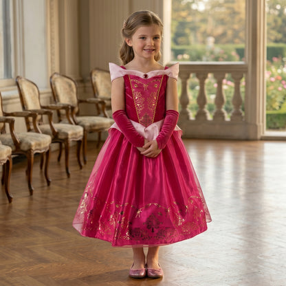Robe de princesse Sofia, rose profond – Labay