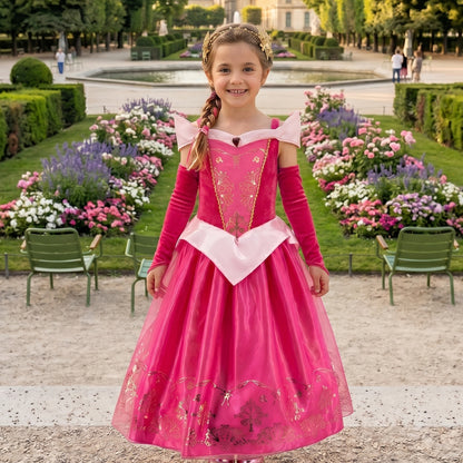 Robe de princesse Sofia, rose profond – Labay