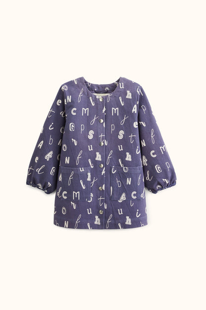 Tablier Talli - ABCD Indigo - 4 ans