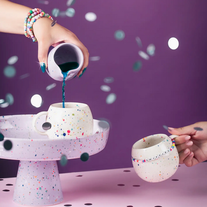 Tasse tachetée en céramique - Blanc 500 ml