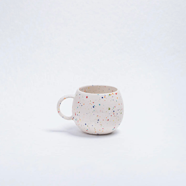 Tasse tachetée en céramique - Blanc 500 ml