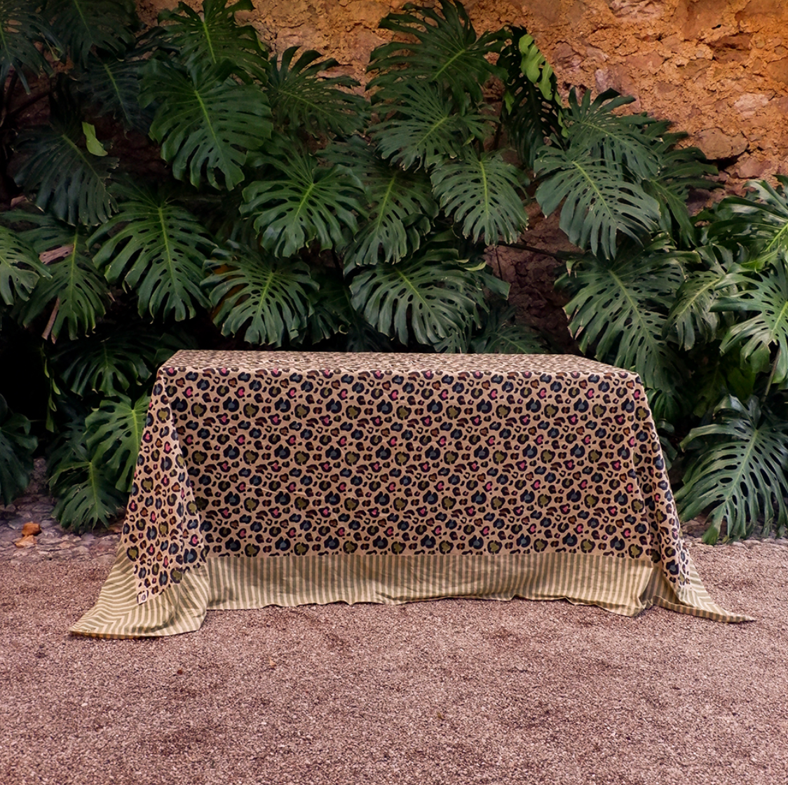 Tissu / Nappe - Léopard disco 160X350 cm
