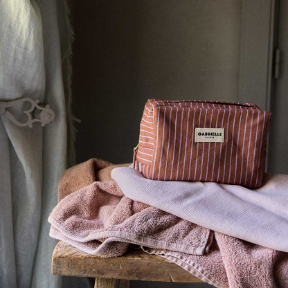 Trousse de toilette Rayures Lilas Gabrielle