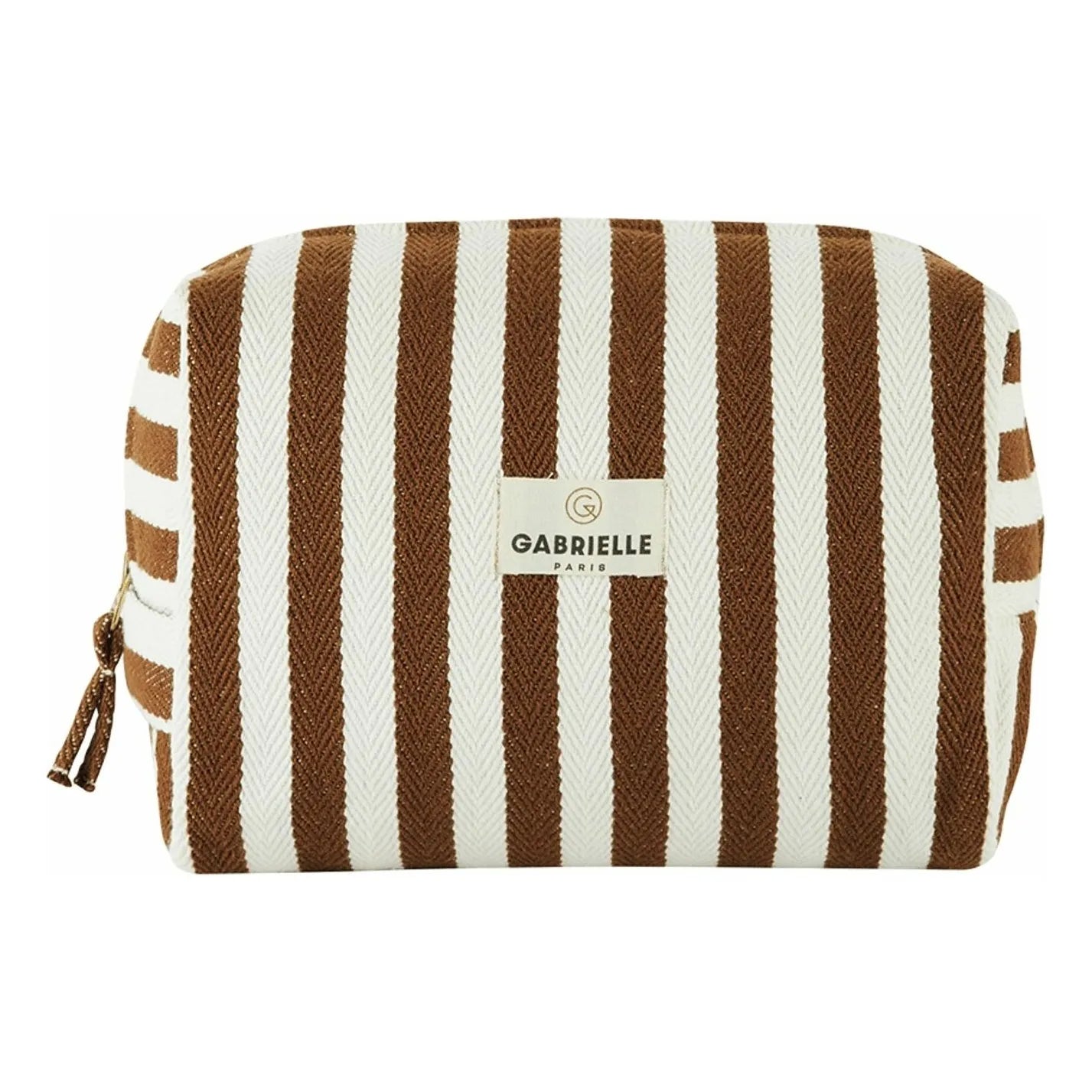 Trousse de toilette Rayures Moka Gabrielle