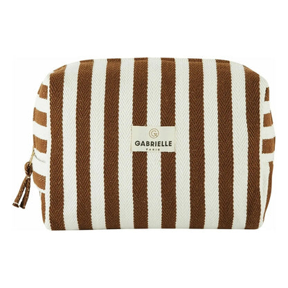 Trousse de toilette Rayures Moka Gabrielle