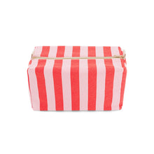 Trousse de toilette vic rayures candy pink rouge