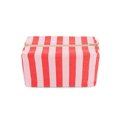 Trousse de toilette vic rayures candy pink rouge