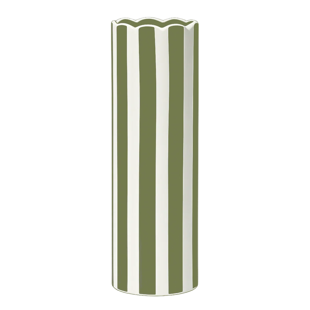 Vase Paul rayures kaki opjet