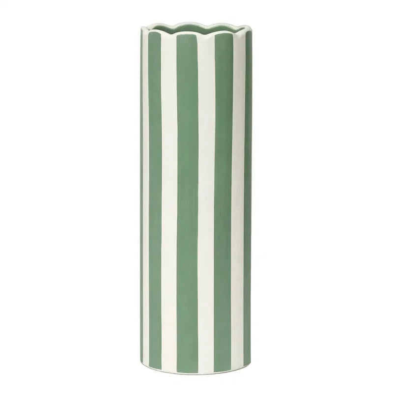 Vase Paul rayures matcha opjet