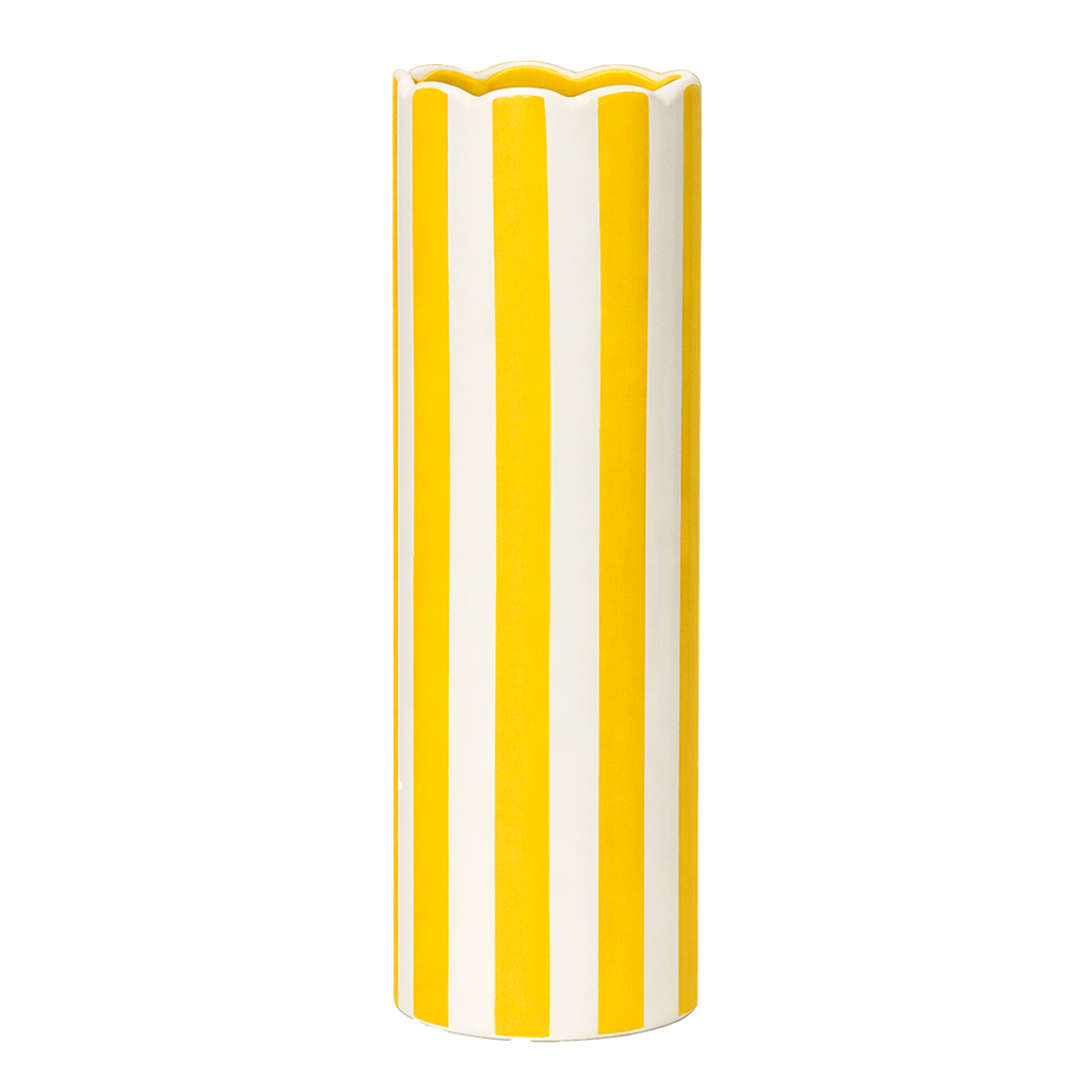 Vase paul rayures jaunes opjet