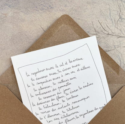 Carte - Voeux lettre
