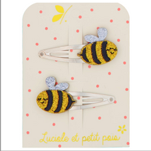 Duo de barrettes - Abeilles à paillettes