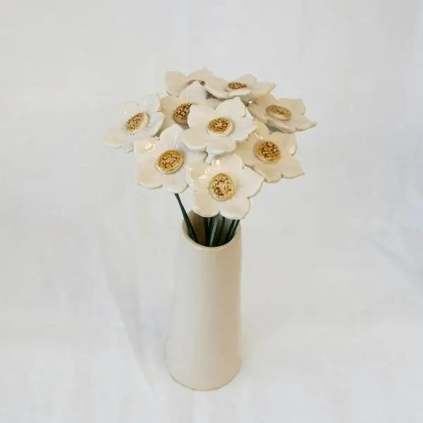 Petunia en céramique - Blanc
