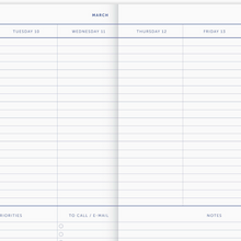 Agenda - Beige grands carreaux rouges