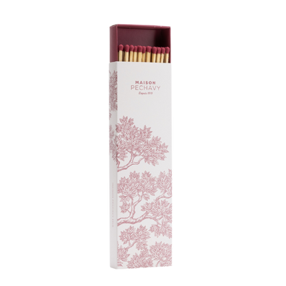 Coffret 10 bougies et allumettes - Bois de rose