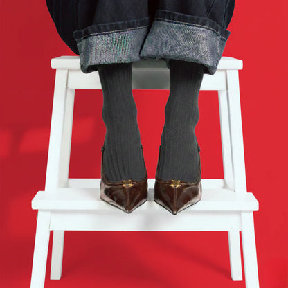 Chaussettes côtelées 36/40 - Gris Anthracite