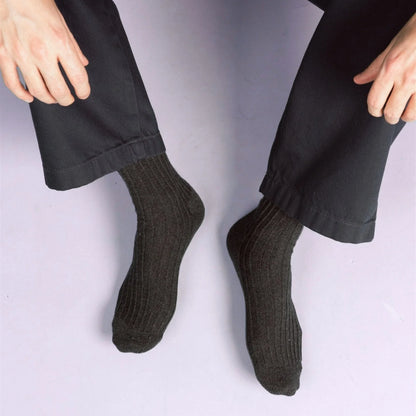 Chaussettes côtelées 41/46 - Gris anthracite