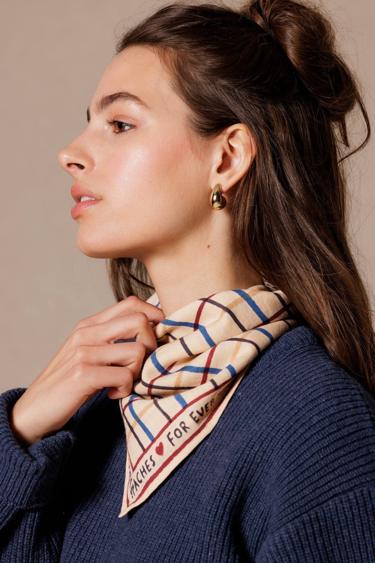 Petit foulard Manika - Cahier Macadamia